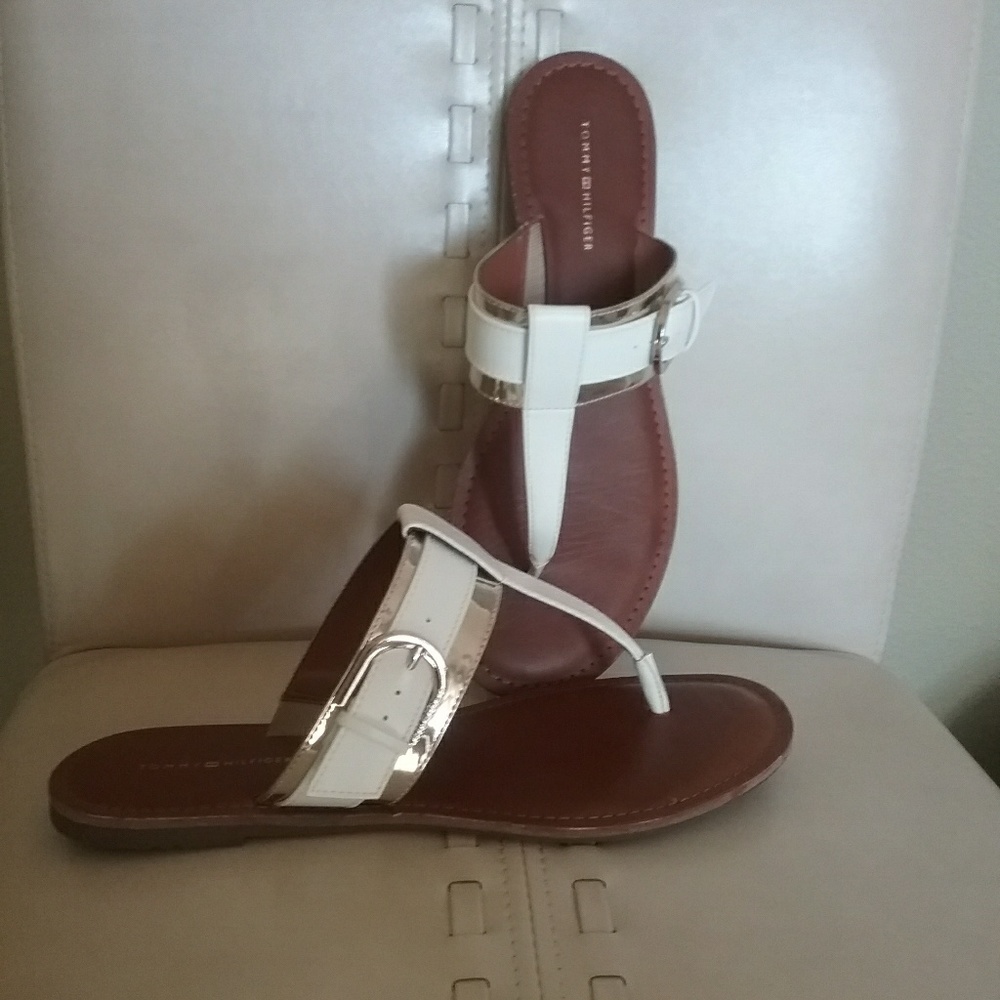 White flip flops